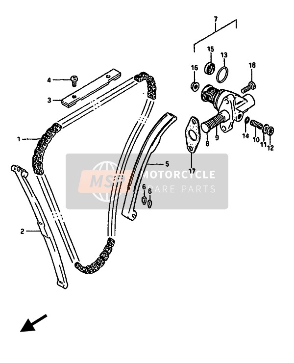 1276043400, Chain,Cam Shaft Drive, Suzuki, 2