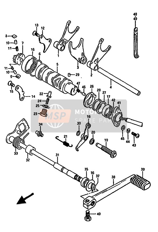 Suzuki GSX550 1985 Gear Shifting for a 1985 Suzuki GSX550