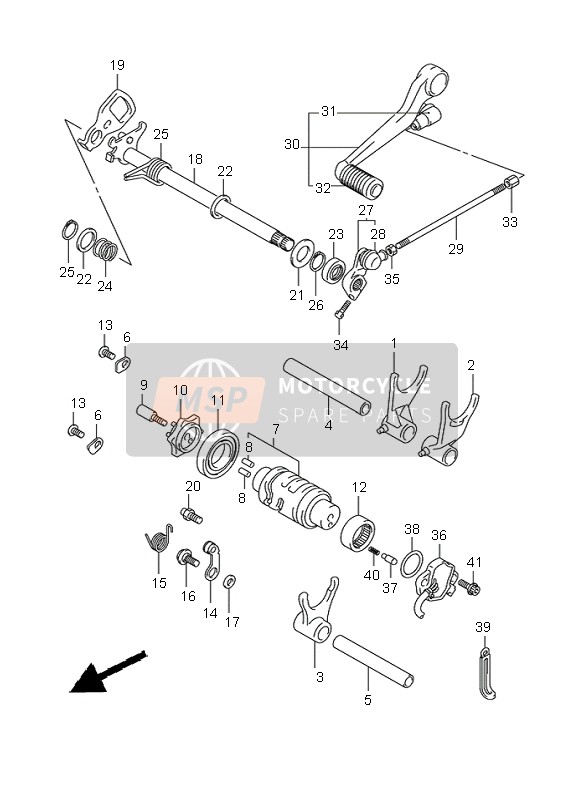 2531019F00, Schakelwals, Suzuki, 0