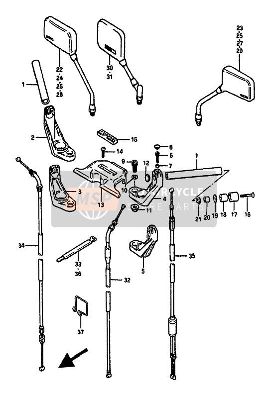 5721533400, Tapon Manillar, Suzuki, 2