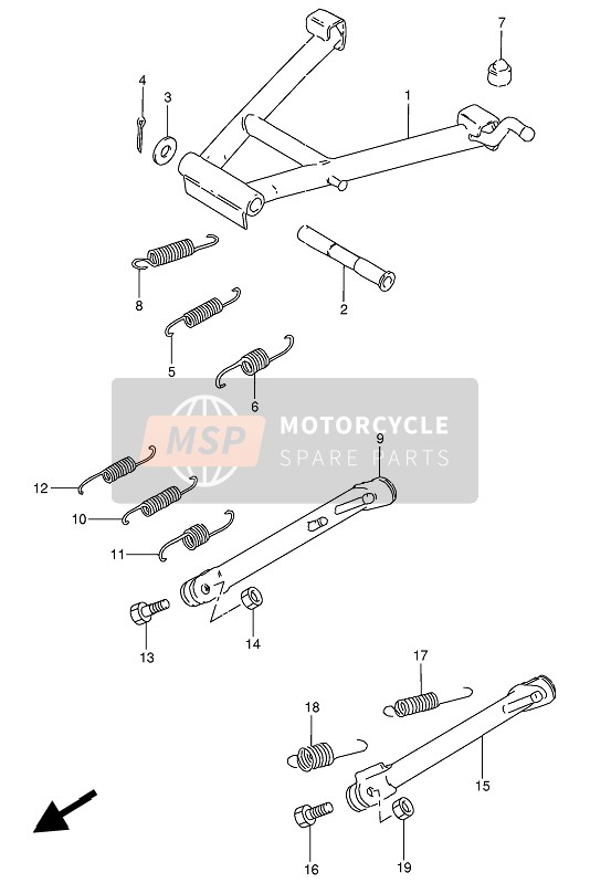 Suzuki GN250 1990 STÄNDER für ein 1990 Suzuki GN250