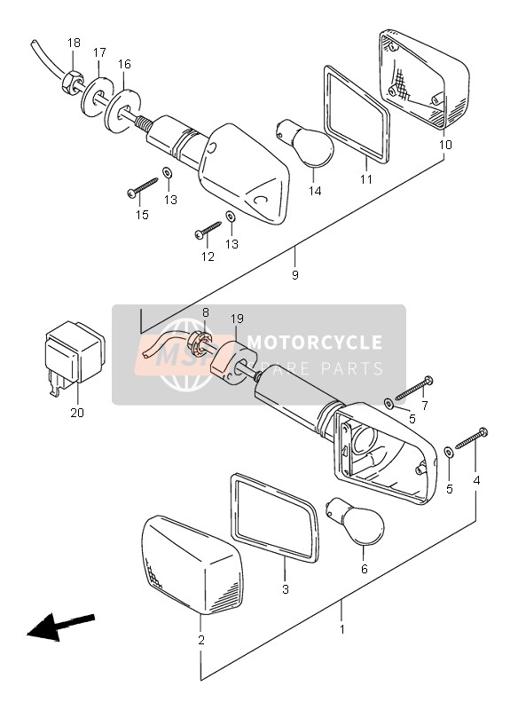 3560321E30, Lamp Assy, Rear  Turnsignal, Suzuki, 3