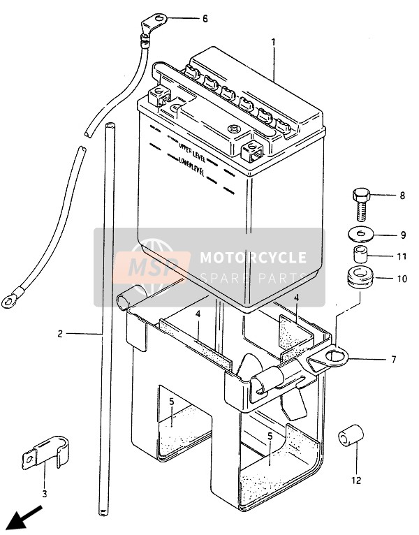 Suzuki GSX750(ES)(EF)(E) 1985 BATTERIE für ein 1985 Suzuki GSX750(ES)(EF)(E)