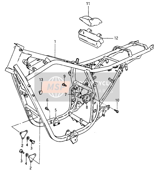 Suzuki GSX750(ES)(EF)(E) 1985 RAHMEN für ein 1985 Suzuki GSX750(ES)(EF)(E)