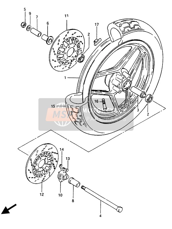 5471109300, Axle, Front, Suzuki, 0