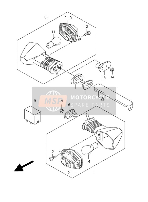 Richtingaanwijzer lamp (SV650-U)