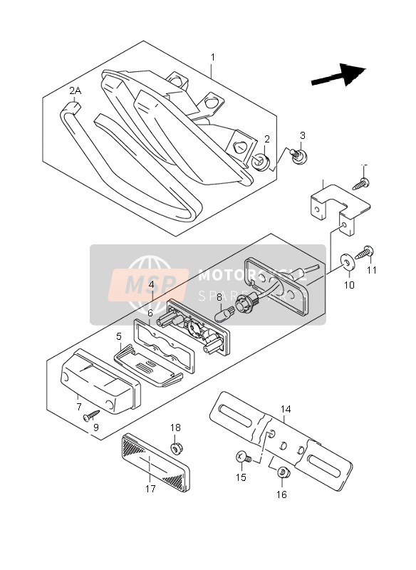 3591016G01, Lamp Assy,License, Suzuki, 1