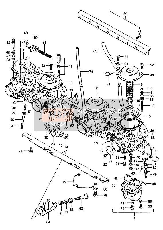 Suzuki GSX1100-1150(E)(ES)(EF) 1985 Carburettor for a 1985 Suzuki GSX1100-1150(E)(ES)(EF)