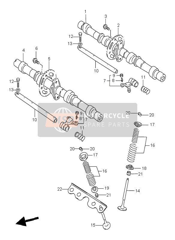 Suzuki GSF600(N)(S) BANDIT 1999 Cam Shaft & Valve for a 1999 Suzuki GSF600(N)(S) BANDIT