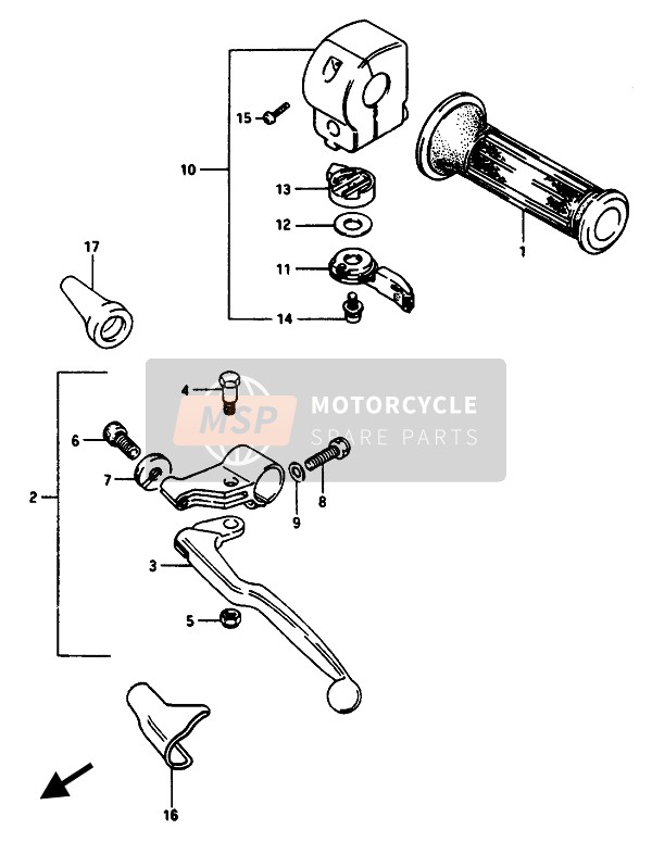 5750016700, Lever, Clutch, Suzuki, 0