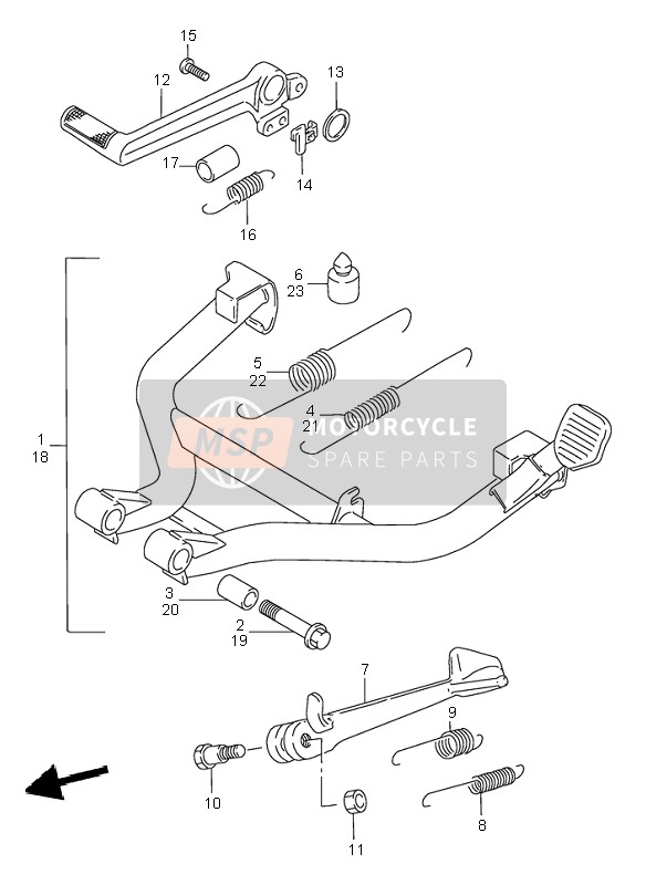 4210026822, Hauptstaender. Satz, Suzuki, 0