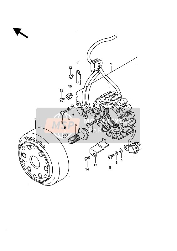 Suzuki VS750GL INTRUDER 1985 MAGNETZÜNDER für ein 1985 Suzuki VS750GL INTRUDER