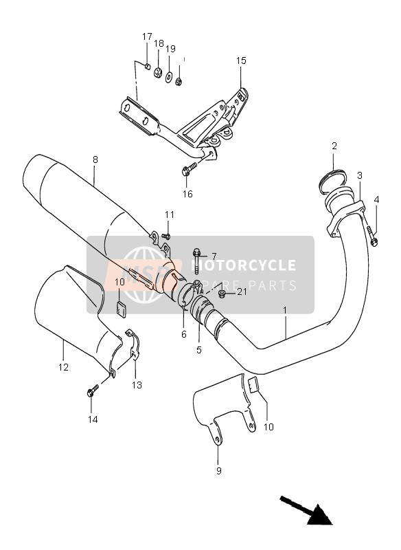 1445914A10, Clamp, Muffler Connector, Suzuki, 1