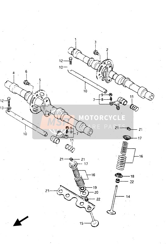 Suzuki GSX-R750R 1986 Cam Shaft & Valve for a 1986 Suzuki GSX-R750R