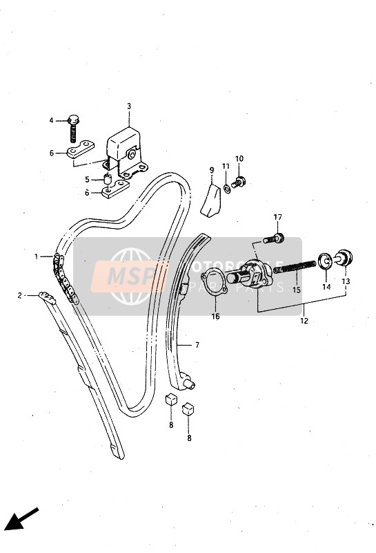 Suzuki GSX-R750R 1986 Cam Chain for a 1986 Suzuki GSX-R750R