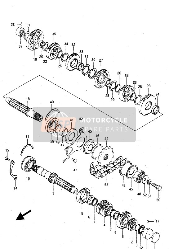 Suzuki GSX-R750R 1986 Transmission for a 1986 Suzuki GSX-R750R