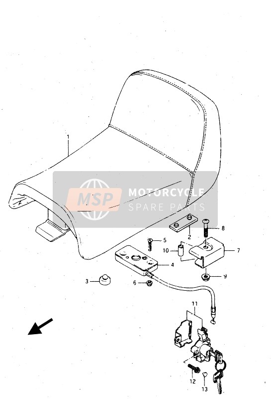 Suzuki GSX-R750R 1986 Seat for a 1986 Suzuki GSX-R750R