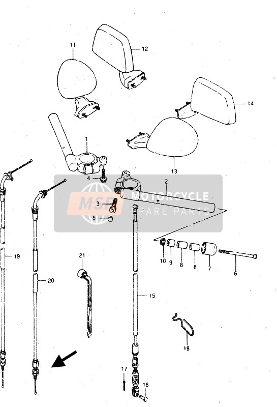 5830027A31, Cable Assy,Throttle No.2, Suzuki, 1