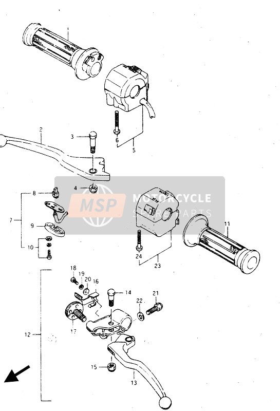 Suzuki GSX-R750R 1986 HANDSCHALTER für ein 1986 Suzuki GSX-R750R