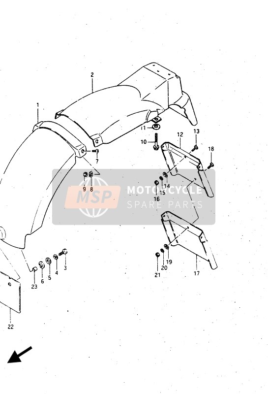 Suzuki GSX-R750R 1986 Rear Fender for a 1986 Suzuki GSX-R750R