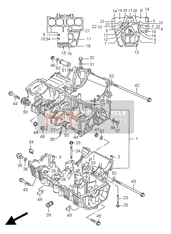 Suzuki GSF1200(N)(S)(SA) BANDIT 1999 Carter pour un 1999 Suzuki GSF1200(N)(S)(SA) BANDIT