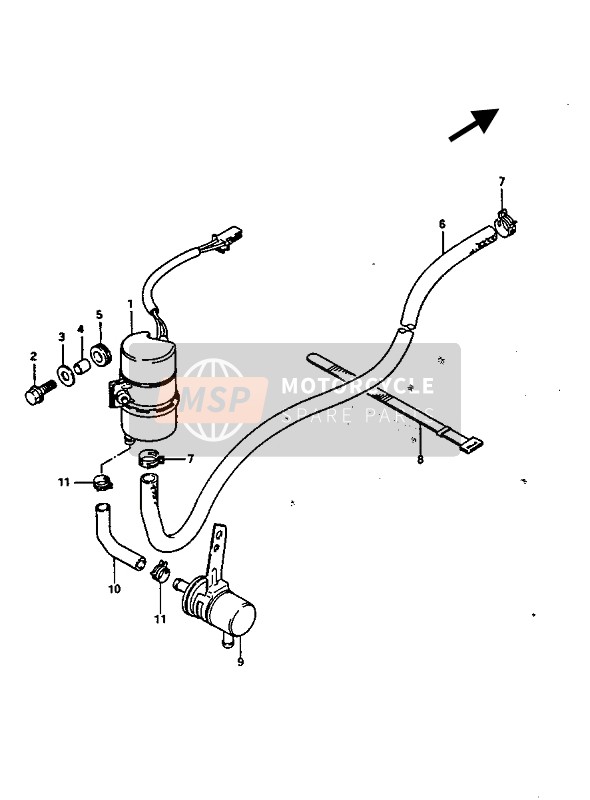 Suzuki GV1400(GD)(GC)(GT) 1986 Pompe à carburant pour un 1986 Suzuki GV1400(GD)(GC)(GT)