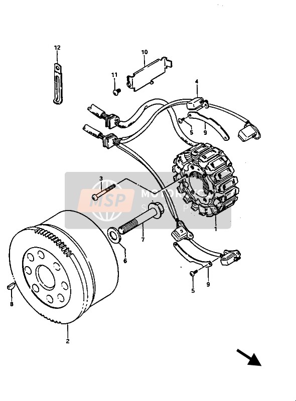 Suzuki GV1400(GD)(GC)(GT) 1986 Generator for a 1986 Suzuki GV1400(GD)(GC)(GT)