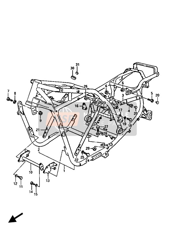 Suzuki GV1400(GD)(GC)(GT) 1986 Frame voor een 1986 Suzuki GV1400(GD)(GC)(GT)