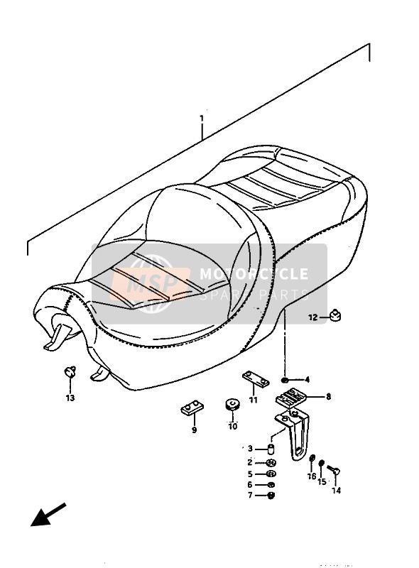 015000825A, Bulón Cojinete, Suzuki, 0