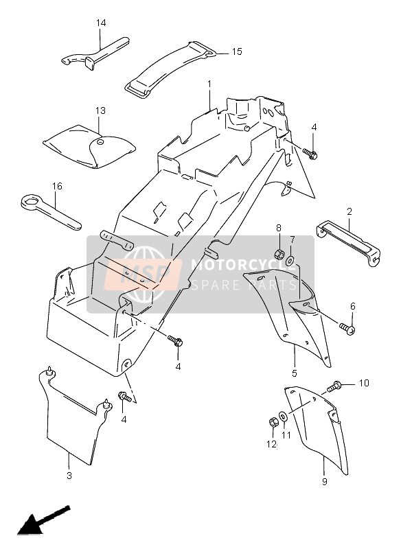 Parafango posteriore (GSF1200-S)