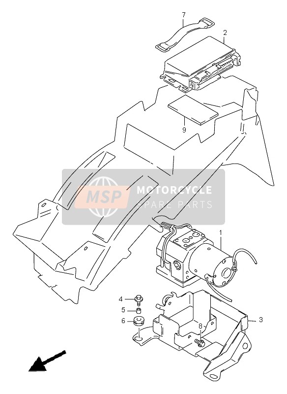 Suzuki GSF1200(N)(S)(SA) BANDIT 1999 Hydraulische eenheid voor een 1999 Suzuki GSF1200(N)(S)(SA) BANDIT