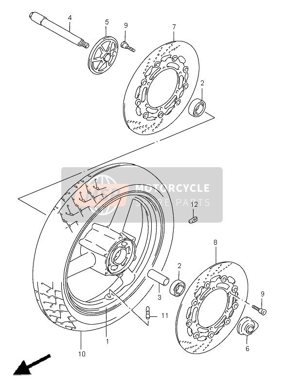 5921027E50, Disc, Front Brake Rh, Suzuki, 0