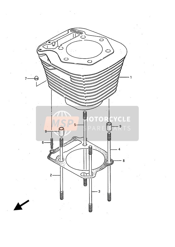 Suzuki LS650(F)(P) SAVAGE 1986 Cylinder for a 1986 Suzuki LS650(F)(P) SAVAGE