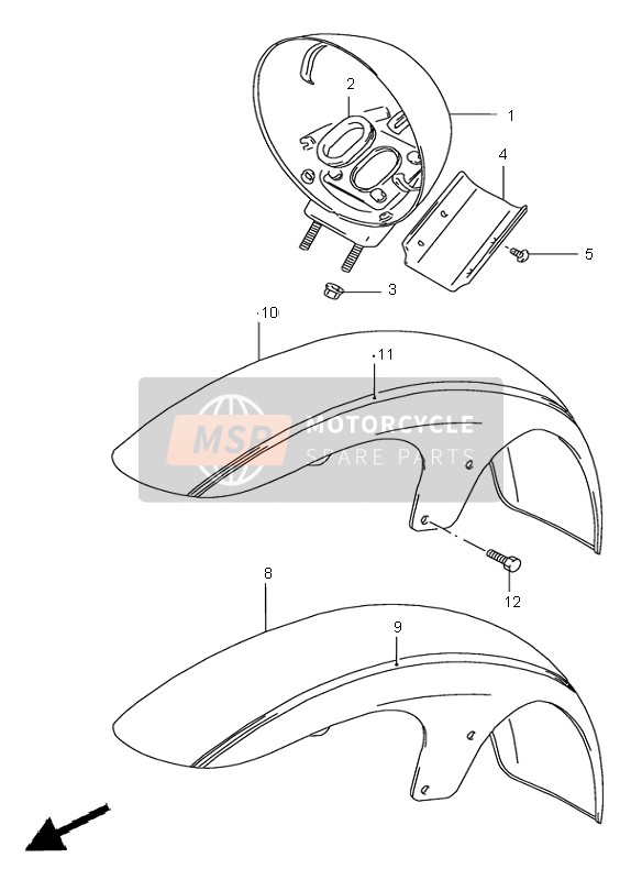 5181038B00, Gehaeuse. Scheinwerfer, Suzuki, 0