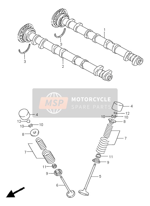 Suzuki GSX-R750 1999 Arbre à came & Soupape pour un 1999 Suzuki GSX-R750