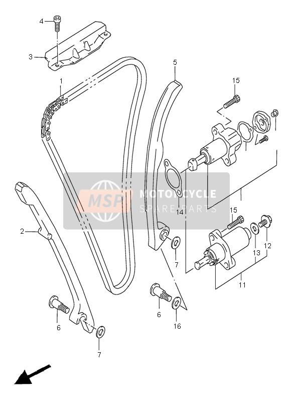 Suzuki GSX-R750 1999 Catena a camme per un 1999 Suzuki GSX-R750