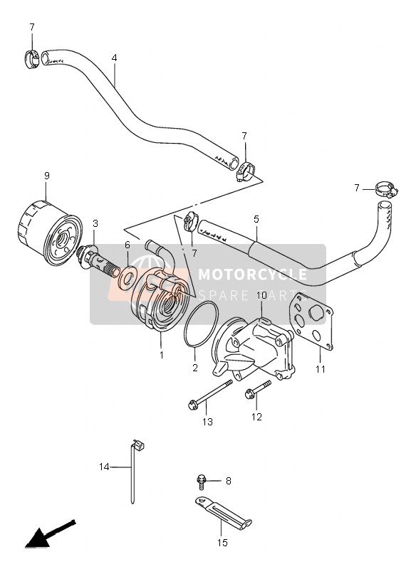 Suzuki GSX-R750 1999 Refroidisseur d'huile pour un 1999 Suzuki GSX-R750