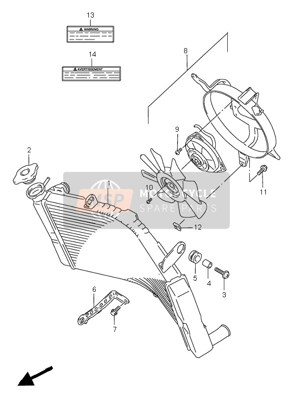 1799102F02, Label,Cooling Fan, Suzuki, 0