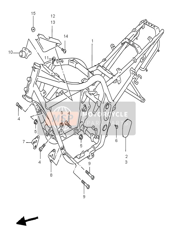 Suzuki GSF600S BANDIT 1997 Frame voor een 1997 Suzuki GSF600S BANDIT