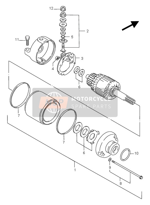 Suzuki GSX-R750 1999 Starting Motor for a 1999 Suzuki GSX-R750