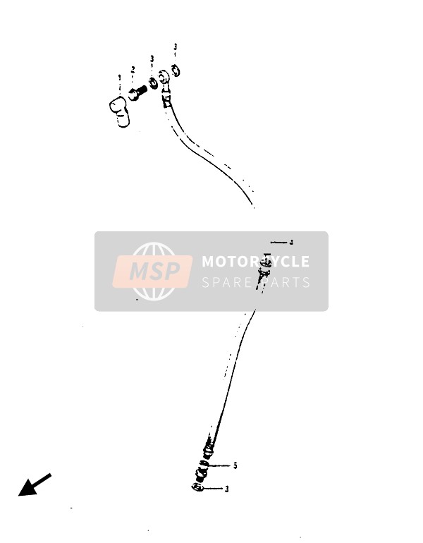 Suzuki RG125(C)(UC) GAMMA 1986 Flexible de frein avant pour un 1986 Suzuki RG125(C)(UC) GAMMA