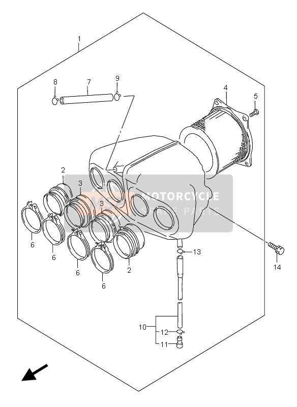 1385319C00, Aanzuigrubber, Suzuki, 2