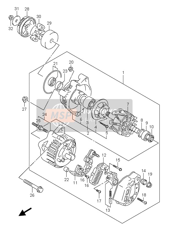 Suzuki GSX600F 2004 GENERATOR für ein 2004 Suzuki GSX600F