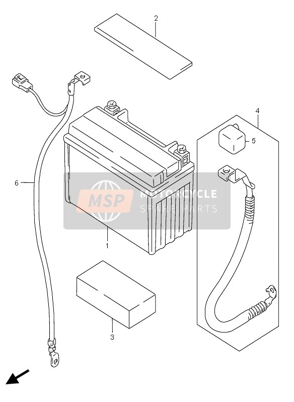 Suzuki GSX600F 2004 Battery for a 2004 Suzuki GSX600F