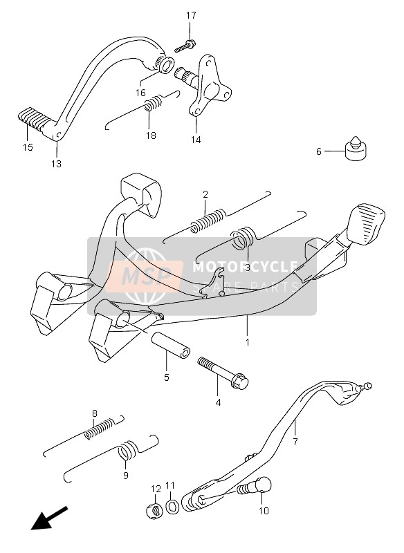 4312019C00, Arm, Brake Pedal Rod, Suzuki, 2