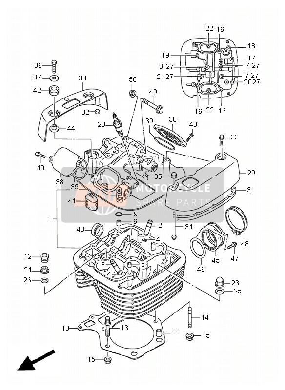 Suzuki LS650 SAVAGE 1999 Cylinder Head for a 1999 Suzuki LS650 SAVAGE