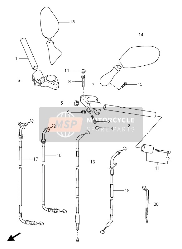 5820008F01, Kabelset,Kopp., Suzuki, 0