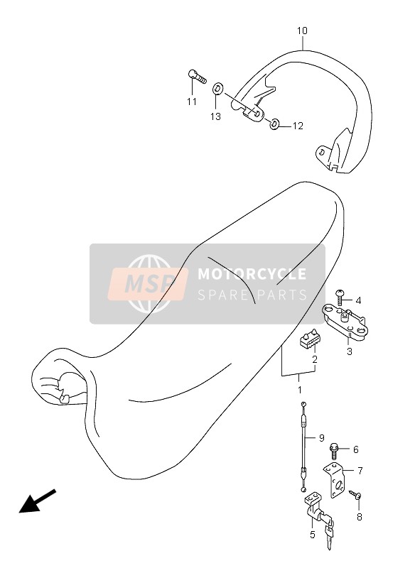 4528903F10, Bracket, Seat Lock, Suzuki, 0