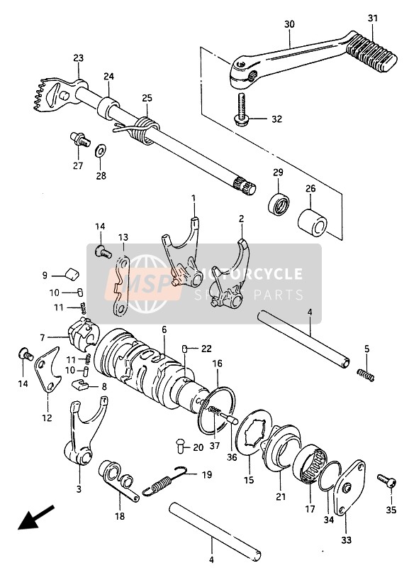 2538138400, Guida Desmodromica, Suzuki, 3