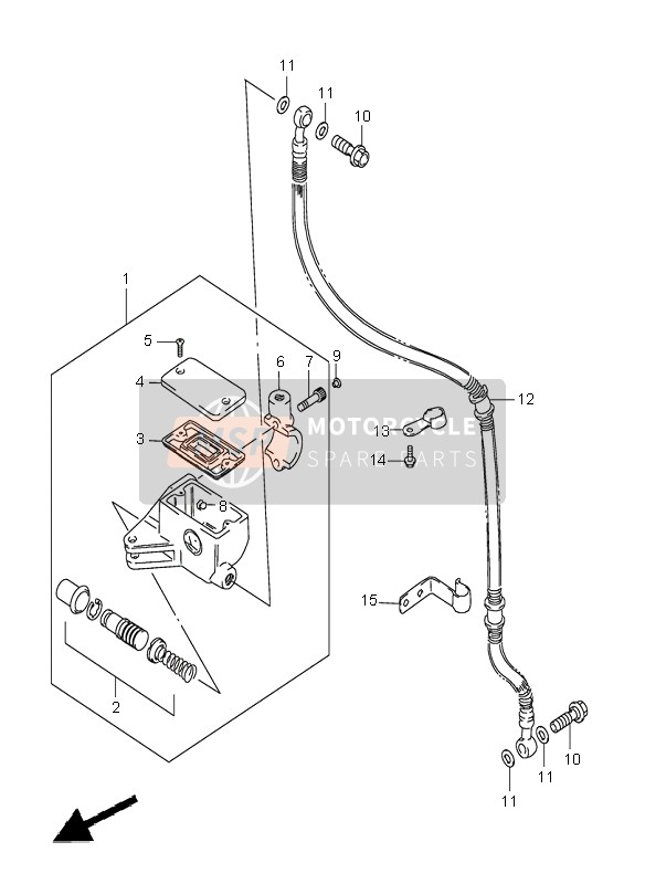 Suzuki LS650 SAVAGE 1999 Front Master Cylinder for a 1999 Suzuki LS650 SAVAGE